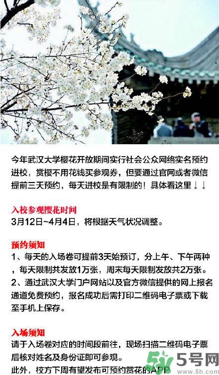 武大櫻花什么時(shí)候開(kāi)放?武大櫻花將于3月10日盛放