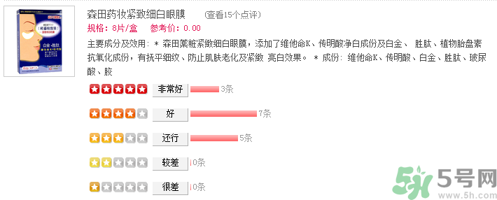 森田藥妝眼膜怎么樣？森田藥妝眼膜哪款好用？