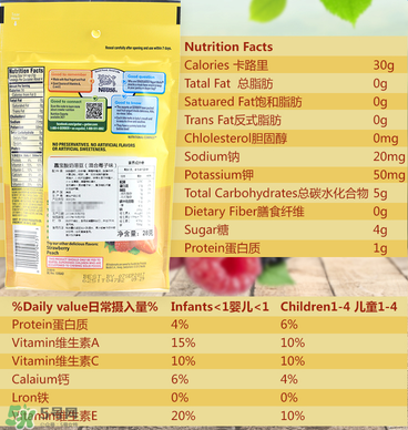 嘉寶溶豆成分如何？嘉寶溶豆成分表