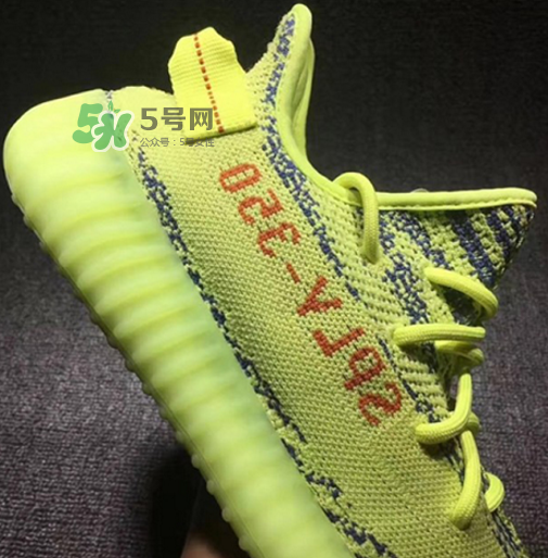 adidas yeezy boost 350 v2熒光黃椰子實物什么樣？