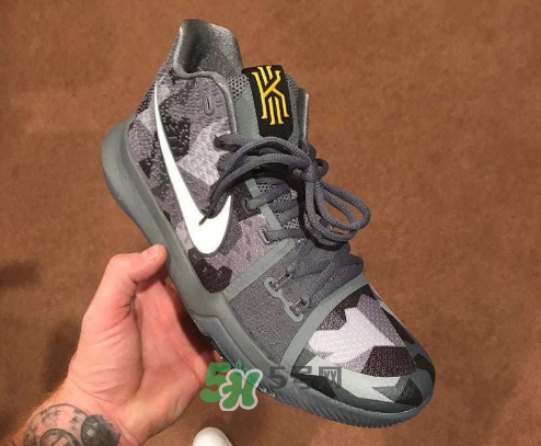 nike kyrie 3 girls eybl會發(fā)售嗎？歐文3代精英賽灰色迷彩實物