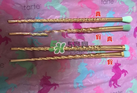 tarte獨(dú)角獸化妝刷真假辨別對比圖