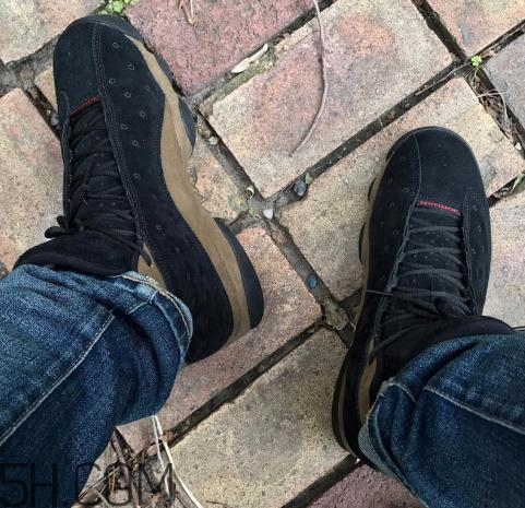 air jordan 13 olive麂皮橄欖配色上腳效果怎么樣？