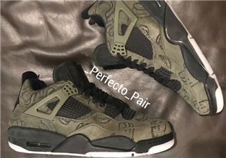 kaws與air jordan 4聯(lián)名橄欖綠版本實(shí)物什么樣？