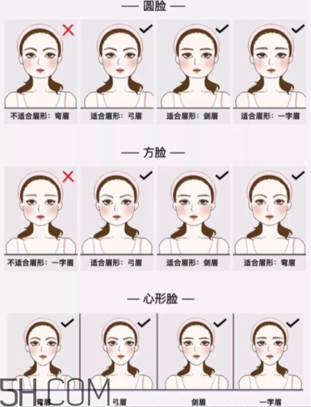 瘦臉眉畫(huà)法 瘦臉眉圖片步驟