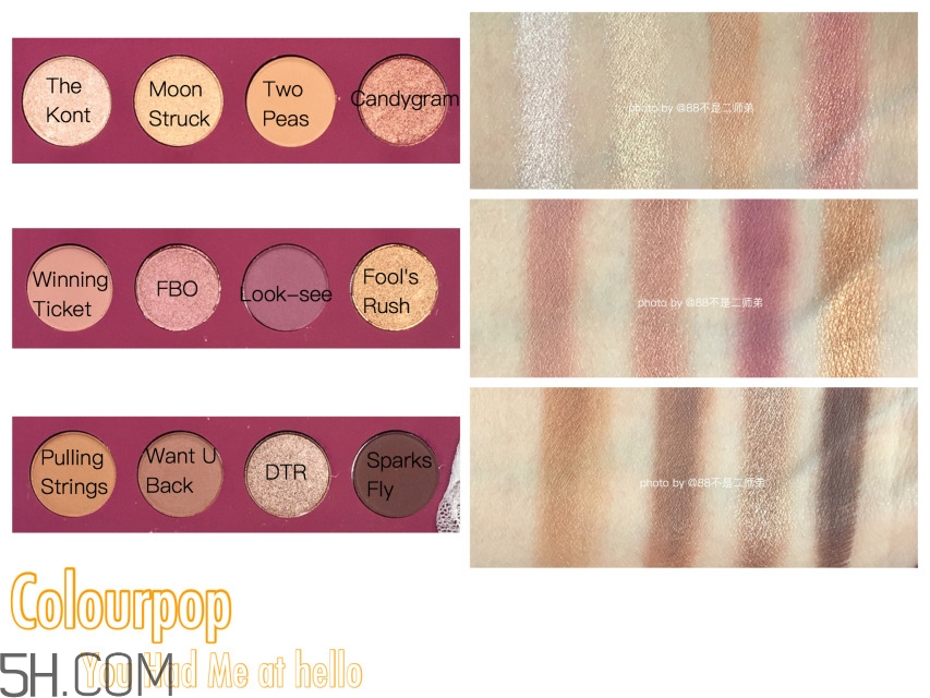 colourpop紅薯盤色號(hào)_colourpop紅薯盤試色圖