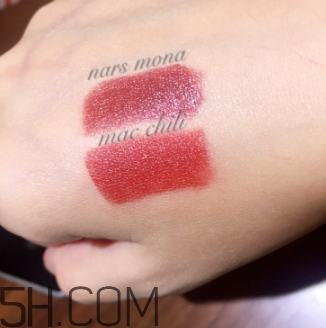 nars mona和mac chili顏色一樣嗎？nars mona和chili試色對比