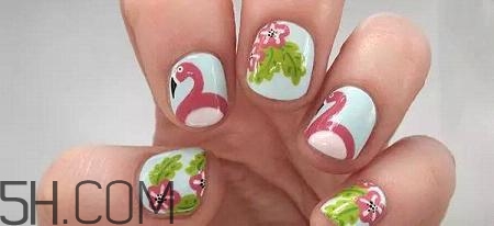 為什么美甲店做的指甲不容易掉？ins火烈鳥(niǎo)美甲圖案教程