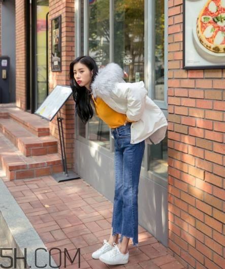 棉襖配牛仔褲好看嗎？棉服搭配牛仔褲圖片
