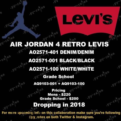 levis與air jordan 4聯(lián)名款實(shí)物什么樣_多少錢？
