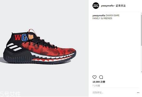 bape與adidas dame 4聯(lián)名有哪幾款_多少錢？