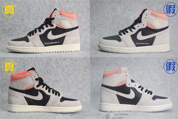 aj1灰麂皮字幕標(biāo)語真假 aj1灰麂皮真假對(duì)比